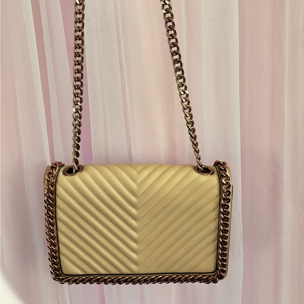 Aldo Light Pink Chevron Shoulder Bag